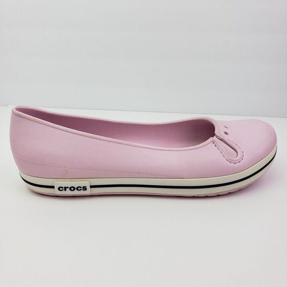Crocs Crocband Womens Size 11 Bubblegum Pink Slip On Comfort Ballet Flats Shoes - Picture 3 of 10